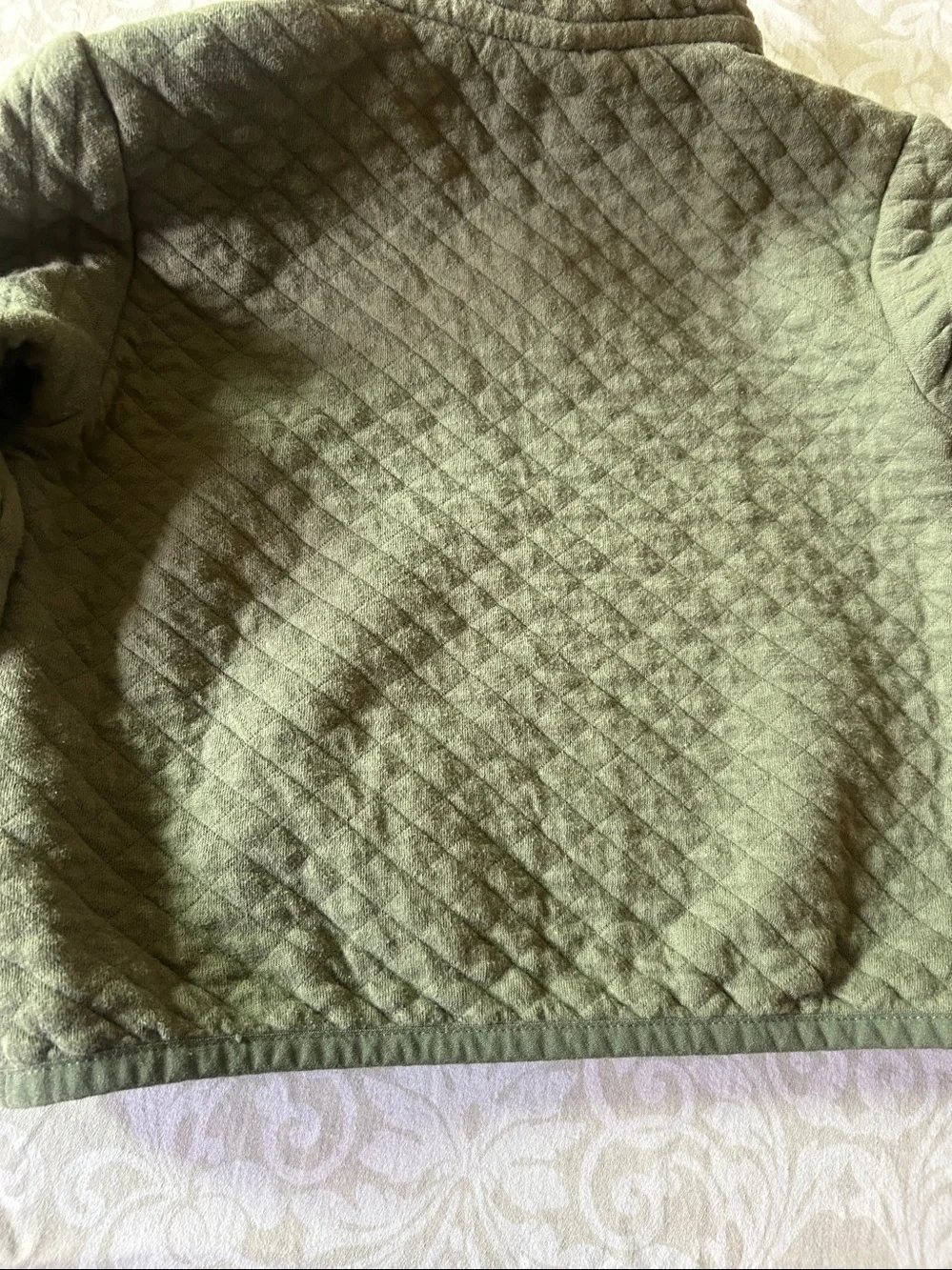 wonder nation Olive Quilted Half-Zip Pullover